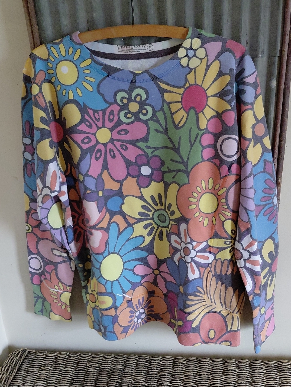 Penny Lane By Gildan Flower Power Crewneck Sweatshirt
